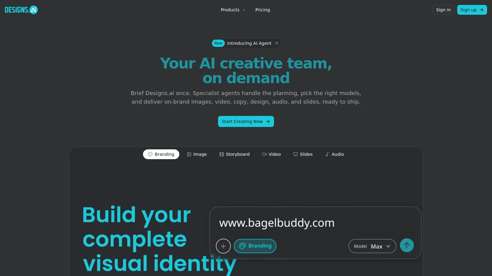 Designs.ai — скриншот